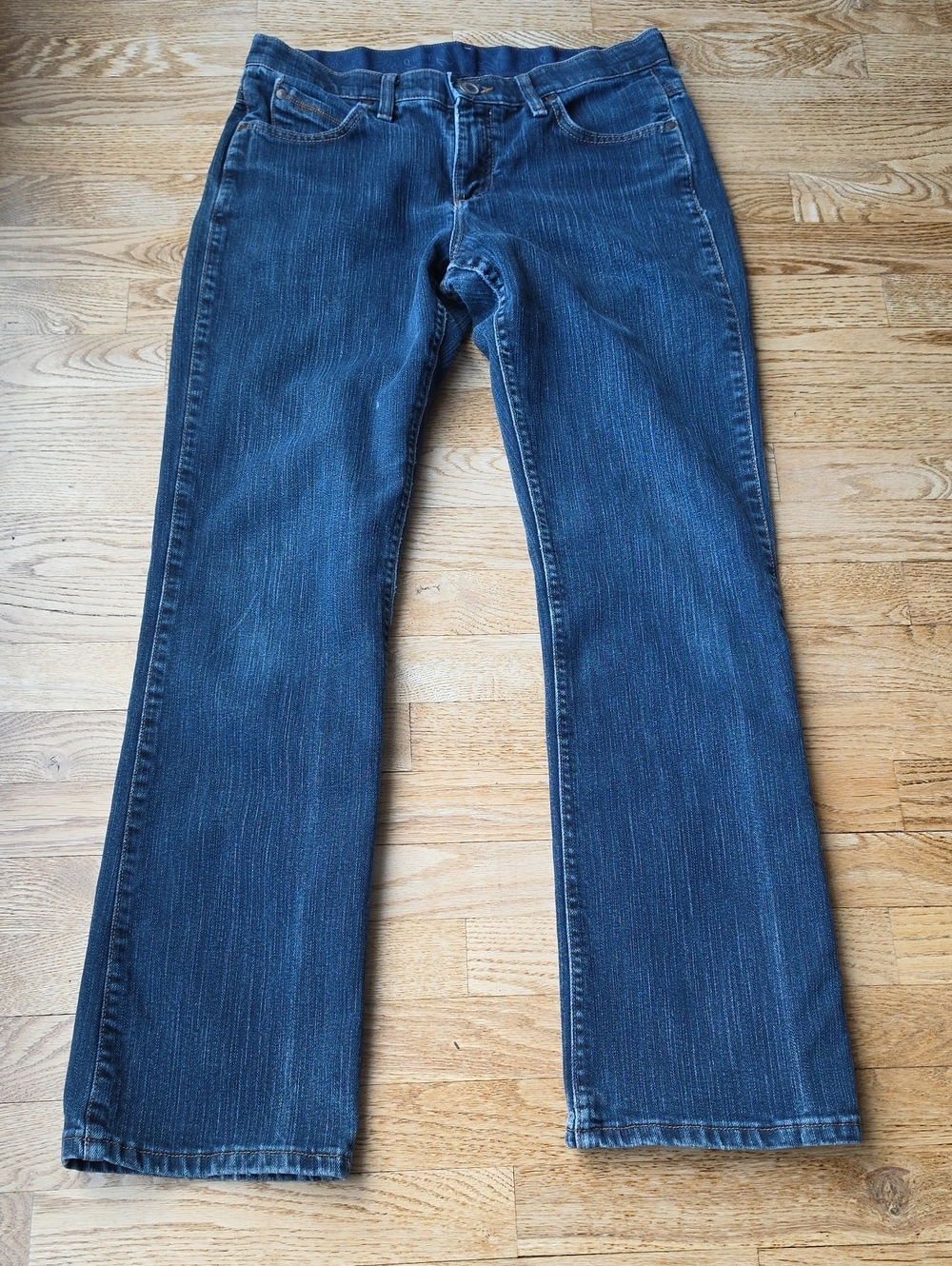(7/8 X 32)Wrangler Women's Dark Blue Boot-Cut Jeans Western Country Rodeo Q-Baby